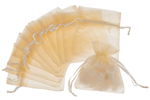 Sacchetti Organza, 8x10 cm, 12 pezzi, crema