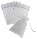Sacchetti Organza, 12x18 cm, 6 pezzi, bianco