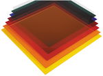 VERRE ACRYLIQUE EXTRUDE 3X500X500MM ORANGE TR /PCE